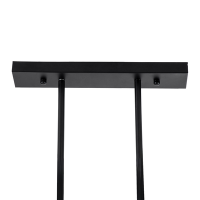 GloboStar® REGAL 01009 Vintage Φωτιστικό Οροφής Ράγα Τρίφωτο 3 x E27 IP20 Μαύρο Μέταλλο - Μ110 x Π26 x Υ75cm