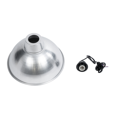 GloboStar® LOUVE 01178 Vintage Κρεμαστό Φωτιστικό Καμπάνα Μονόφωτο 1 x E27 IP20 Ασημί & Μαύρο Μέταλλο - Μ40 x Π40 x Y30cm