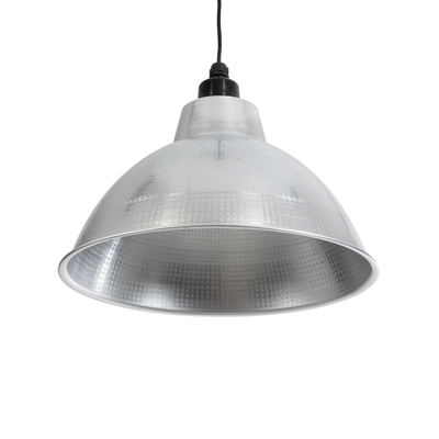 GloboStar® LOUVE 01178 Vintage Κρεμαστό Φωτιστικό Καμπάνα Μονόφωτο 1 x E27 IP20 Ασημί & Μαύρο Μέταλλο - Μ40 x Π40 x Y30cm