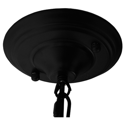 GloboStar® CLOCHER 01041 Vintage Κρεμαστό Φωτιστικό Καμπάνα Μονόφωτο 1 x E27 IP20 Μαύρο Μέταλλο - Μ29 x Π29 x Υ34cm