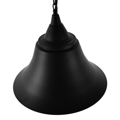 GloboStar® CLOCHER 01041 Vintage Κρεμαστό Φωτιστικό Καμπάνα Μονόφωτο 1 x E27 IP20 Μαύρο Μέταλλο - Μ29 x Π29 x Υ34cm