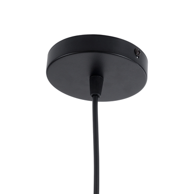 GloboStar® KLECE 01057 Vintage Κρεμαστό Φωτιστικό Ανάρτηση Μονόφωτο 1 x E27 IP20 Μαύρο & Χρυσό Μέταλλο - Μ8 x Π8 x Υ28cm