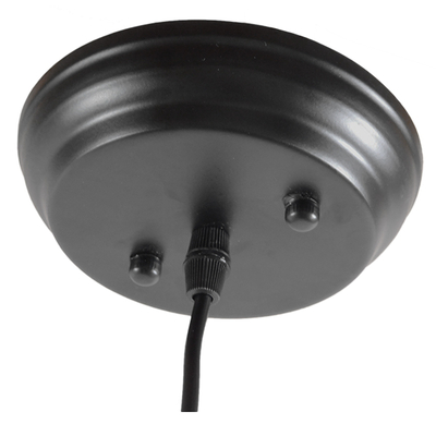 GloboStar® ALDO 01058 Vintage Κρεμαστό Φωτιστικό Πλέγμα Μονόφωτο 1 x E27 IP20 Μαύρο Μέταλλο - Μ13 x Π13 x Υ27cm