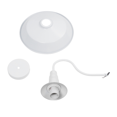 GloboStar® SORD 01066 Vintage Επιτοίχιο Φωτιστικό Απλίκα Μονόφωτο 1 x E27 IP20 Λευκό Μέταλλο - Μ26 x Π37 x Υ24cm