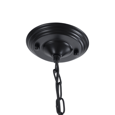 GloboStar® LIMI 01091 Vintage Κρεμαστό Φωτιστικό Καπέλο Τρίφωτο 3 x E14 IP20 Μαύρο & Χρυσό Μέταλλο με Μαύρο Ύφασμα - Μ55 x Π55 x Υ55cm