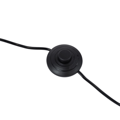 GloboStar® WYNGE 01101 Vintage Επιδαπέδιο Φωτιστικό Μονόφωτο 1 x E27 IP20 Μαύρο & Χρυσό Μέταλλο - Μ95 x Π27 x Υ174cm