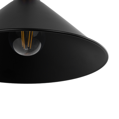 GloboStar® ANBET 01121 Vintage Επιτοίχιο Φωτιστικό Απλίκα Μονόφωτο 1 x E27 IP20 Μαύρο & Χρυσό Μέταλλο - Μ26 x Π38 x Υ27cm