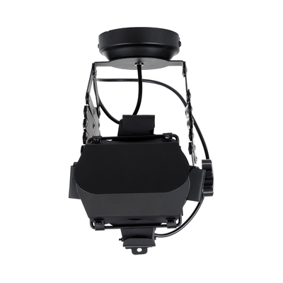 GloboStar® BROADWAY 01140 Vintage Φωτιστικό Οροφής Πλέγμα Μονόφωτο 1 x E27 IP20 Μαύρο Μέταλλο - Μ28 x Π25 x Υ100cm