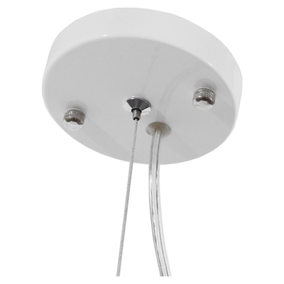 GloboStar® SPHERE 01143 Μοντέρνο Κρεμαστό Φωτιστικό Μπάλα Μονόφωτο 1 x E27 IP20 Λευκό Γυαλί - Μ25 x Π25 x Υ46.5cm