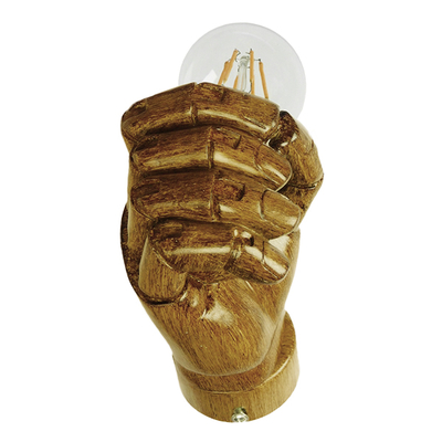 GloboStar® FIST 01138 Μοντέρνο Επιτοίχιο Φωτιστικό Απλίκα Μονόφωτο 1 x E27 IP20 Καφέ Γύψο - Μ15 x Π10 x Υ10cm