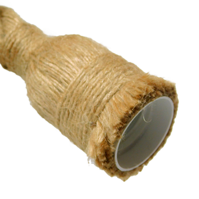 GloboStar® TROUVER 01183 Vintage Επιτοίχιο Φωτιστικό Απλίκα Μονόφωτο 1 x E27 IP20 Μπρούτζινο & Κόκκινο Μέταλλο με Μπεζ Σχοινί Μ14.5 x Π3.3 x Υ16cm