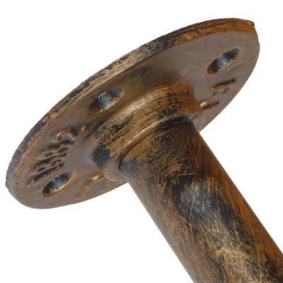 GloboStar® TROUVER 01183 Vintage Επιτοίχιο Φωτιστικό Απλίκα Μονόφωτο 1 x E27 IP20 Μπρούτζινο & Κόκκινο Μέταλλο με Μπεζ Σχοινί Μ14.5 x Π3.3 x Υ16cm