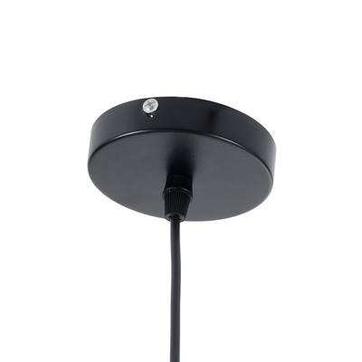 GloboStar® DEVOTA 01235 Vintage Κρεμαστό Φωτιστικό Καμπάνα Μονόφωτο 1 x E27 IP20 Μαύρο & Χρυσό Μέταλλο - Μ22 x Π22 x Υ30cm