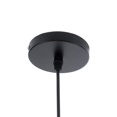 GloboStar® NUNZIATA 01236 Vintage Κρεμαστό Φωτιστικό Καμπάνα Μονόφωτο 1 x E27 IP20 Μαύρο & Χρυσό Μέταλλο - Μ26 x Π26 x Υ40cm