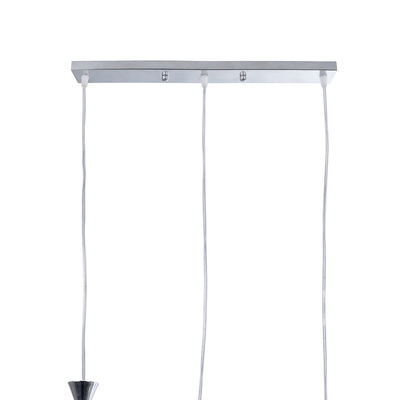 GloboStar® BOUQUET 01249 Μοντέρνο Κρεμαστό Φωτιστικό Μπάλα Τρίφωτο 3 x E27 IP20 Ασημί Μέταλλο με Μωβ Κρύσταλλο - Μ66 x Π19 x Υ24cm