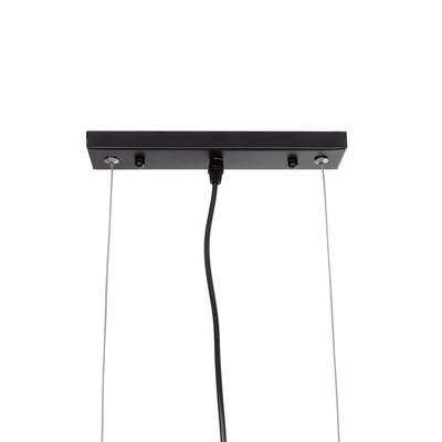 GloboStar® ESTERINA 01304 Μοντέρνο Κρεμαστό Φωτιστικό Ανάρτηση Δίφωτο 2 x E27 IP20 Μαύρο & Χρυσό Μέταλλο - Μ60 x Π6 x Υ6cm