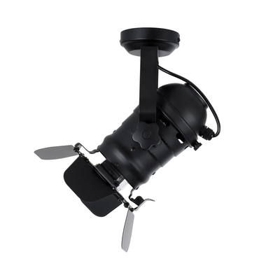 GloboStar® DETROIT 01372 Vintage Φωτιστικό Οροφής Πλέγμα Μονόφωτο 1 x E27 IP20 Μαύρο Μέταλλο - Μ26 x Π26 x Υ37cm