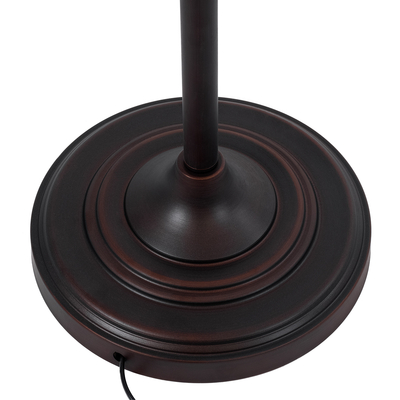 GloboStar® SILENE 01243 Vintage Επιδαπέδιο Φωτιστικό Μονόφωτο 1 x E27 IP20 Μαύρο & Χρυσό Μέταλλο - Μ30 x Π30 x Υ194cm