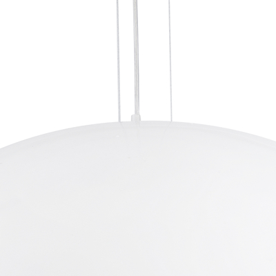 GloboStar® SERENIA 01273 Μοντέρνο Κρεμαστό Φωτιστικό Καμπάνα Μονόφωτο 1 x E27 IP20 Λευκό Μέταλλο με Λευκό Γύψο - Μ90 x Π90 x Y40cm