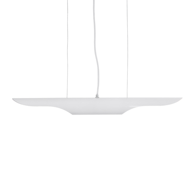 GloboStar® ESTERINA 01305 Μοντέρνο Κρεμαστό Φωτιστικό Ανάρτηση Δίφωτο 2 x E27 IP20 Λευκό & Χρυσό Μέταλλο - Μ60 x Π6 x Υ6cm