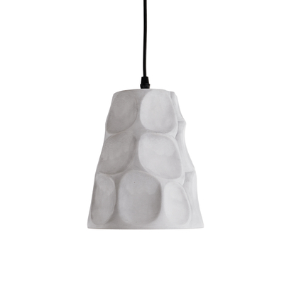 GloboStar® TRIBECA 01327 Μοντέρνο Κρεμαστό Φωτιστικό Καμπάνα Μονόφωτο 1 x E27 IP20 Γκρι Τσιμέντο - Μ18 x Π18 x Υ23cm