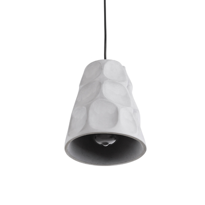 GloboStar® TRIBECA 01327 Μοντέρνο Κρεμαστό Φωτιστικό Καμπάνα Μονόφωτο 1 x E27 IP20 Γκρι Τσιμέντο - Μ18 x Π18 x Υ23cm