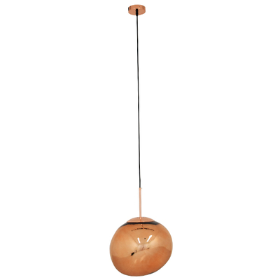 GloboStar® DIXAR 01465 Μοντέρνο Κρεμαστό Φωτιστικό Μπάλα Μονόφωτο 1 x E27 IP20 Χάλκινο Γυαλί - Μ36 x Π36 x Υ45cm