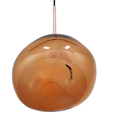 GloboStar® DIXAR 01465 Μοντέρνο Κρεμαστό Φωτιστικό Μπάλα Μονόφωτο 1 x E27 IP20 Χάλκινο Γυαλί - Μ36 x Π36 x Υ45cm