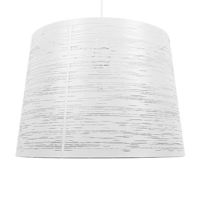 GloboStar® ACCADEMIA 01557 Μοντέρνο Κρεμαστό Φωτιστικό Καπέλο Μονόφωτο 1 x E27 IP20 Λευκό Μέταλλο - Μ35 x Π35 x Υ25cm