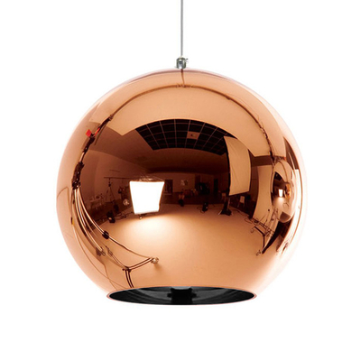 GloboStar® CANDELA 01309 Μοντέρνο Κρεμαστό Φωτιστικό Μπάλα Μονόφωτο 1 x E27 IP20 Χάλκινο Γυαλί - Μ15 x Π15 x Υ13cm