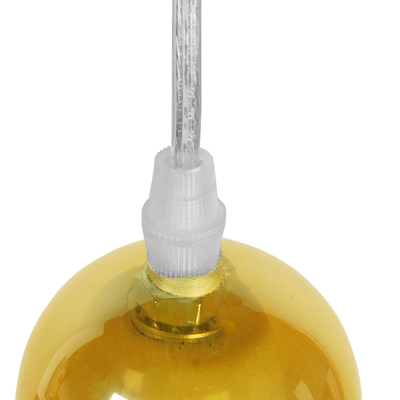 GloboStar® LUCREZIA 01315 Μοντέρνο Κρεμαστό Φωτιστικό Ανάρτηση Μονόφωτο 1 x E27 IP20 Μελί Γυαλί - Μ18 x Π18 x Υ23cm