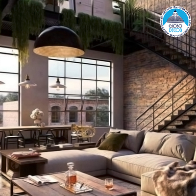 GloboStar® MEDEA 01344 Μοντέρνο Κρεμαστό Φωτιστικό Καμπάνα Μονόφωτο 1 x E27 IP20 Μαύρο & Χρυσό Μέταλλο - Μ60 x Π60 x Υ30cm