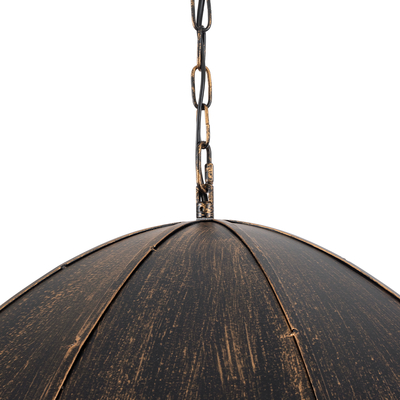 GloboStar® UMBRELLA 01406 Vintage Κρεμαστό Φωτιστικό Φιγούρα Πολύφωτο 5 x E27 IP20 Χάλκινο & Μαύρο Μέταλλο - Μ60 x Π60 x Y65cm