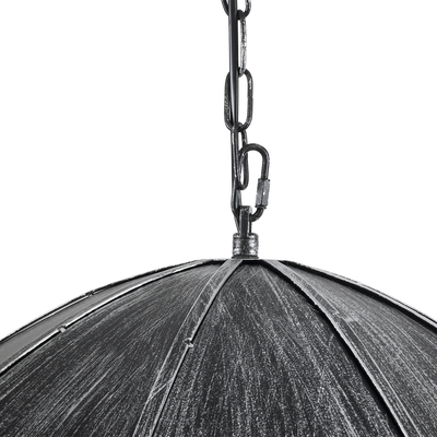 GloboStar® UMBRELLA 01407 Vintage Κρεμαστό Φωτιστικό Φιγούρα Πολύφωτο 5 x E27 IP20 Ασημί Μέταλλο - Μ60 x Π60 x Y65cm