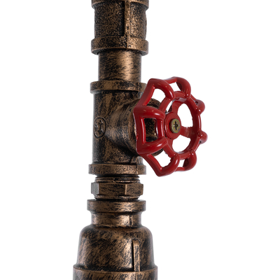 GloboStar® SPIGOT 01413 Vintage Κρεμαστό Φωτιστικό Ανάρτηση Μονόφωτο 1 x E27 IP20 Χάλκινο & Κόκκινο Μεταλλο - Μ5 x Π5 x Y20cm