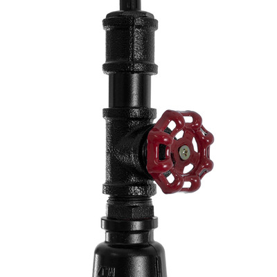 GloboStar® SPIGOT 01415 Vintage Κρεμαστό Φωτιστικό Ανάρτηση Μονόφωτο 1 x E27 IP20 Μαύρο & Κόκκινο Μέταλλο - Μ5 x Π5 x Y20cm