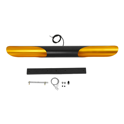 GloboStar® ESTERINA 01473 Μοντέρνο Κρεμαστό Φωτιστικό Ανάρτηση Δίφωτο 2 x E27 IP20 Μαύρο & Χρυσό Μέταλλο - Μ100 x Π10 x Y10cm