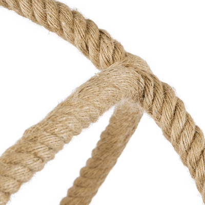 GloboStar® BELLE 01597 Vintage Κρεμαστό Φωτιστικό Πλέγμα Μονόφωτο 1 x E27 IP20 Μπεζ Σχοινί - Μ56 x Π56 x Y58cm