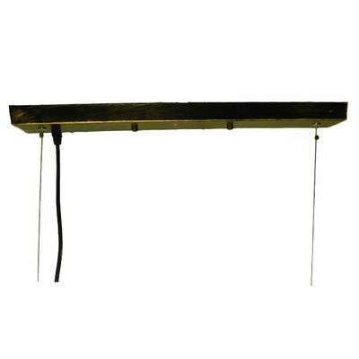 GloboStar® CANAL 01669 Vintage Κρεμαστό Φωτιστικό Ράγα Πολύφωτο 5 x E27 IP20 Μπρούτζινο Μέταλλο - Μ92 x Π5 x Y8cm