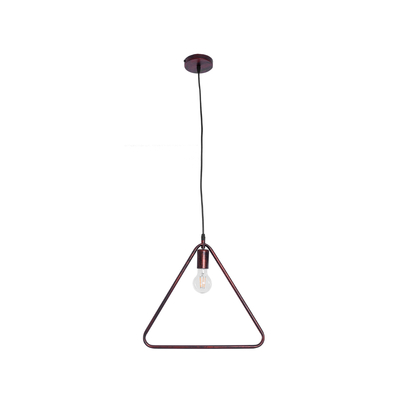 GloboStar® DELTA 01581 Μοντέρνο Κρεμαστό Φωτιστικό Ανάρτηση Μονόφωτο 1 x E27 IP20 Χάλκινο Μέταλλο - Μ37 x Π4 x Υ33cm