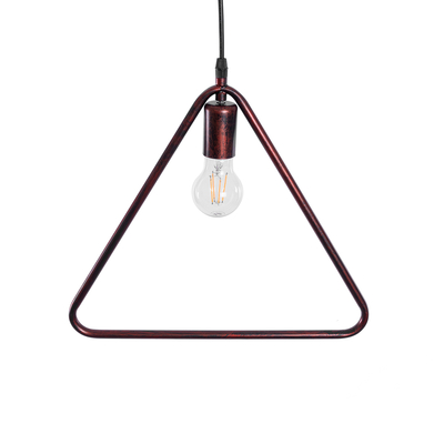 GloboStar® DELTA 01581 Μοντέρνο Κρεμαστό Φωτιστικό Ανάρτηση Μονόφωτο 1 x E27 IP20 Χάλκινο Μέταλλο - Μ37 x Π4 x Υ33cm