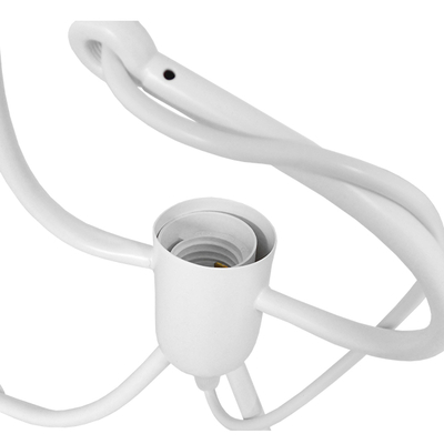 GloboStar® LITTLE MAN 01651 Μοντέρνο Κρεμαστό Φωτιστικό Φιγούρα Μονόφωτο 1 x E27 IP20 Λευκό Μέταλλο - Μ20 x Π20 x Υ40cm