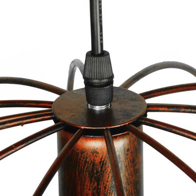 GloboStar® EARTH 01665 Vintage Κρεμαστό Φωτιστικό Φιγούρα Μονόφωτο 1 x E27 IP20 Χάλκινο Μέταλλο - Μ40 x Π40 x Y40cm