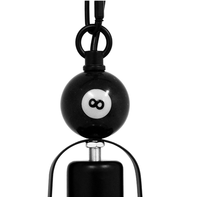 GloboStar® BILLIARD 00971 Vintage Κρεμαστό Φωτιστικό Καμπάνα Μονόφωτο 1 x E27 IP20 Mαύρο Μέταλλο με Μελί Γυαλί - Μ25 x Π25 x Υ29cm