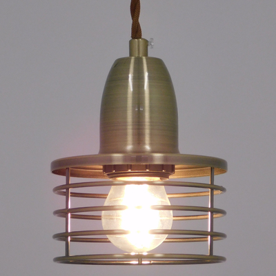 GloboStar® MANHATTAN 01455 Μοντέρνο Κρεμαστό Φωτιστικό Καμπάνα Μονόφωτο 1 x E27 IP20 Μπρούτζινο Μέταλλο - Μ11 x Π11 x Υ14cm