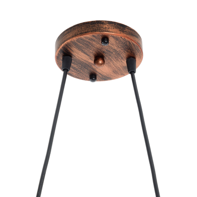 GloboStar® BIKE 00868 Vintage Κρεμαστό Φωτιστικό Φιγούρα Δίφωτο 2 x E27 IP20 Χάλκινο Μέταλλο - Μ67 x Π3.5 x Υ41cm