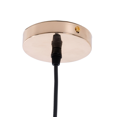 GloboStar® JAVER 00933 Vintage Κρεμαστό Φωτιστικό Καμπάνα Μονόφωτο 1 x E27 IP20 Διάφανο Γυαλί με Χάλκινο Μέταλλο - Μ24.5 x Π24.5 x Υ25cm