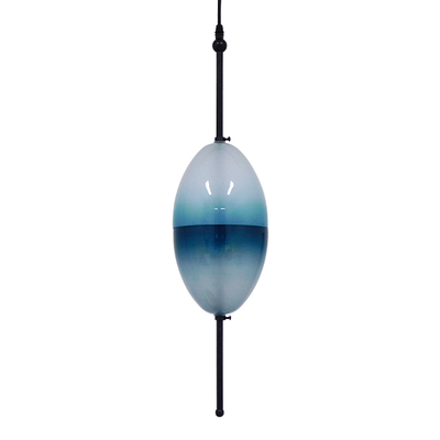 GloboStar® TEARDROP 01501 Μοντέρνο Κρεμαστό Φωτιστικό Ανάρτηση Τρίφωτο 3 x G4 Τιρκουάζ Γυαλί - Μ16 x Π16 x Υ66cm