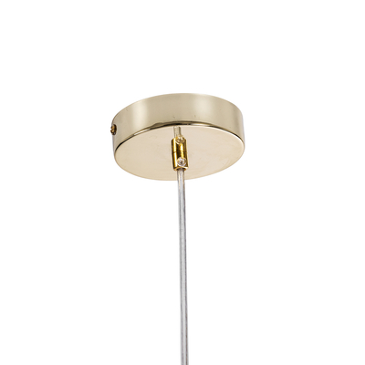 GloboStar® HARPER 01511 Μοντέρνο Κρεμαστό Φωτιστικό Μπάλα Μονόφωτο 1 x E27 IP20 Διάφανο Γυαλί με Χάλκινο Μέταλλο - Μ25 x Π25 x Υ30cm