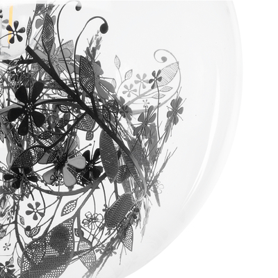 GloboStar® HARPER 01512 Μοντέρνο Κρεμαστό Φωτιστικό Μπάλα Μονόφωτο 1 x E27 IP20 Διάφανο Γυαλί με Μαύρο Μέταλλο - Μ25 x Π25 x Υ30cm